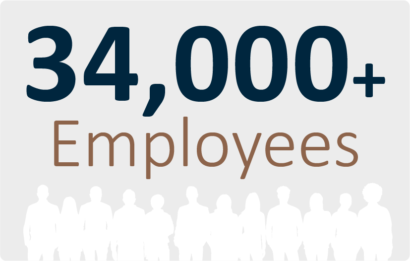 34000+ Employees