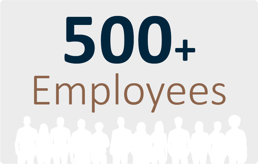 500+ Employees